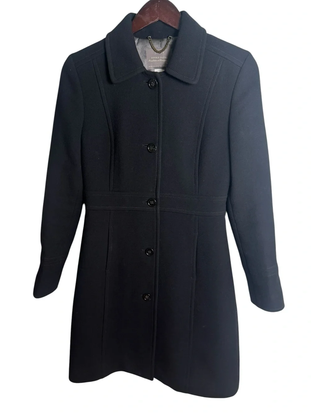 J.Crew Classic lady day coat in Italian double-cloth wool with Thinsulate black - Picture 2 of 6